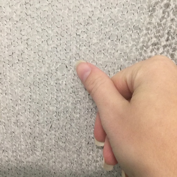 Calvin Klein Jeans open knit cardigan, shawl, size medium, gray, black thread - Picture 10 of 11